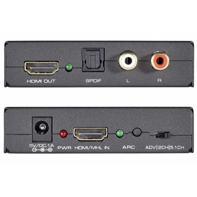 Techly Audio Extractor HDMI SPDIF + RCA R L IDATA HDMI-EA