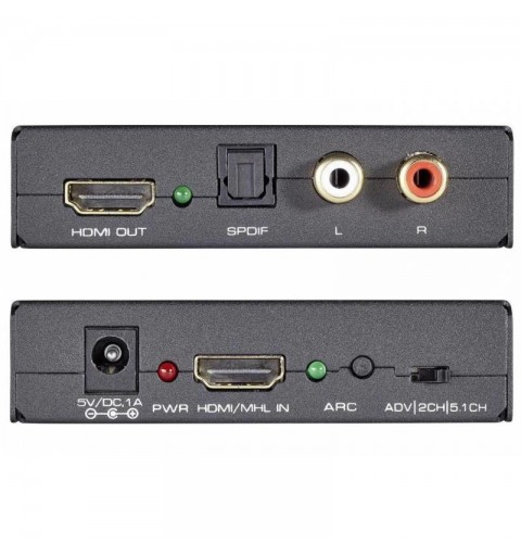 Techly Audio Extractor HDMI SPDIF + RCA R L IDATA HDMI-EA