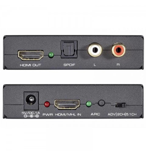 Techly IDATA HDMI-EA Audio-Konverter Schwarz