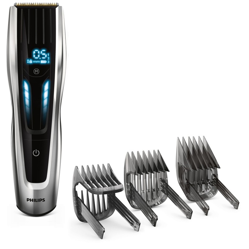 Philips HAIRCLIPPER Series 9000 Tondeuse à cheveux, lames en titane, sabots motorisés