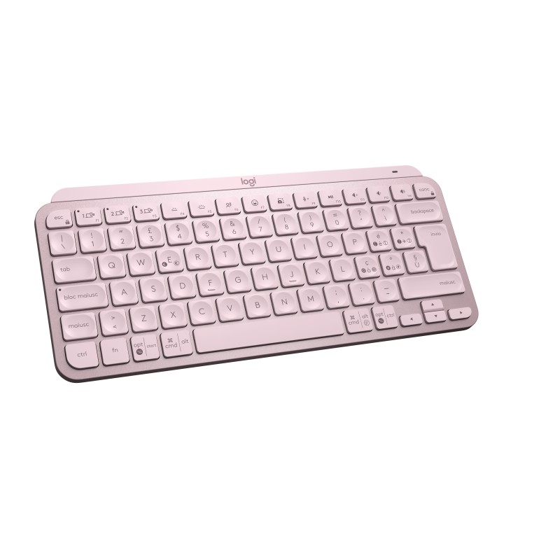 Logitech MX Keys Mini Minimalist Wireless Illuminated Keyboard Tastatur RF Wireless + Bluetooth QWERTY Italienisch Pink