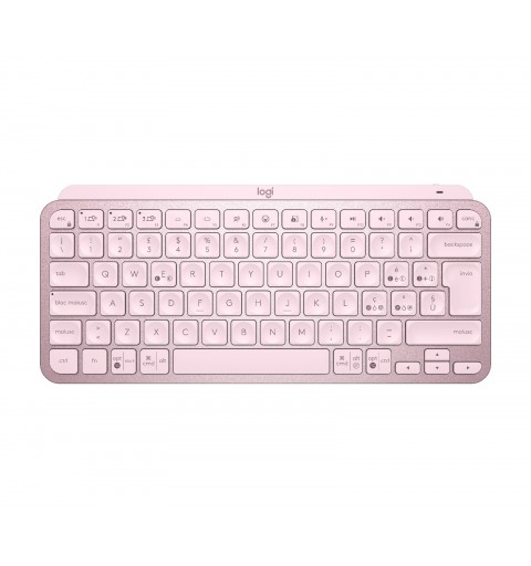 Logitech MX Keys Mini Minimalist Wireless Illuminated Keyboard tastiera RF senza fili + Bluetooth QWERTY Italiano Rosa