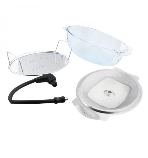 Electrolux S.STEAMKIT oven part accessory Black, Stainless steel, Transparent Glass, Stainless steel Steaming set