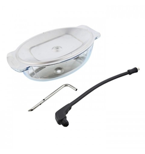 Electrolux S.STEAMKIT oven part accessory Black, Stainless steel, Transparent Glass, Stainless steel Steaming set