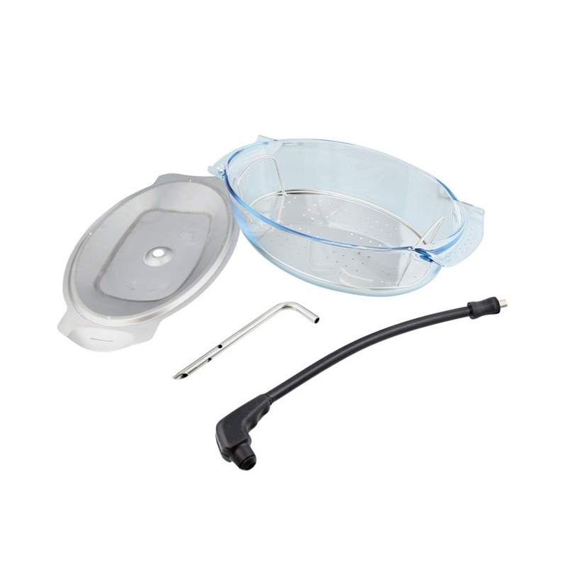 Electrolux S.STEAMKIT oven part accessory Black, Stainless steel, Transparent Glass, Stainless steel Steaming set