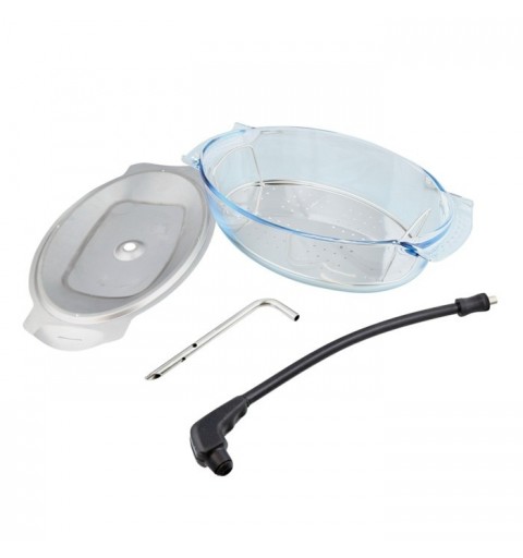 Electrolux S.STEAMKIT oven part accessory Black, Stainless steel, Transparent Glass, Stainless steel Steaming set