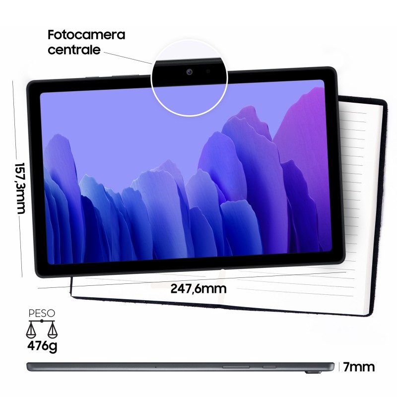 Samsung Galaxy Tab SM-T505N 4G LTE 32 GB 26.4 cm (10.4") Qualcomm Snapdragon 3 GB Wi-Fi 5 (802.11ac) Android 11 Grey