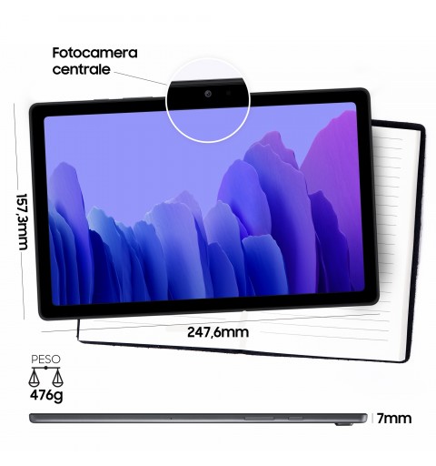 Samsung Galaxy Tab SM-T505N 4G LTE 32 GB 26.4 cm (10.4") Qualcomm Snapdragon 3 GB Wi-Fi 5 (802.11ac) Android 11 Grey