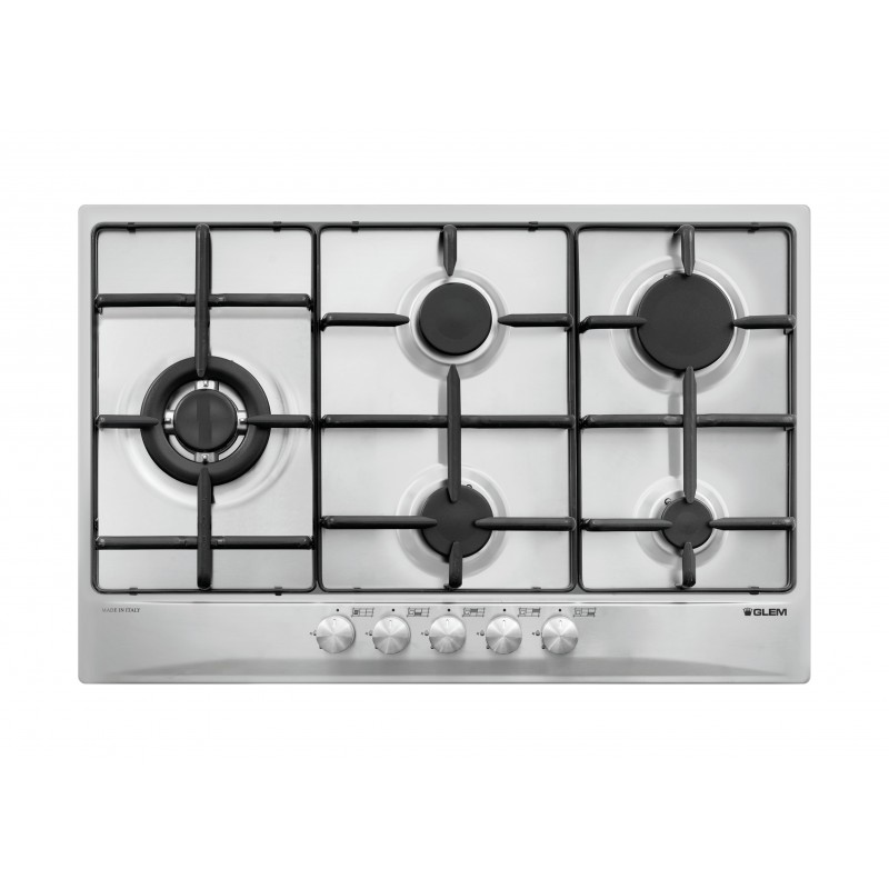 Glem Gas GT85TIX hob Stainless steel Built-in 5 zone(s)