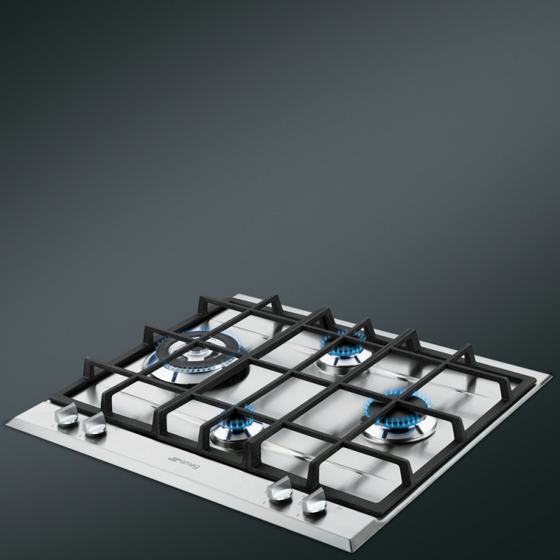 Smeg P261XGH hobs Acero inoxidable Integrado Encimera de gas 4 zona(s)