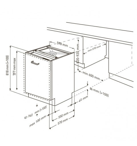 Beko DIN 28422 Fully built-in 14 place settings