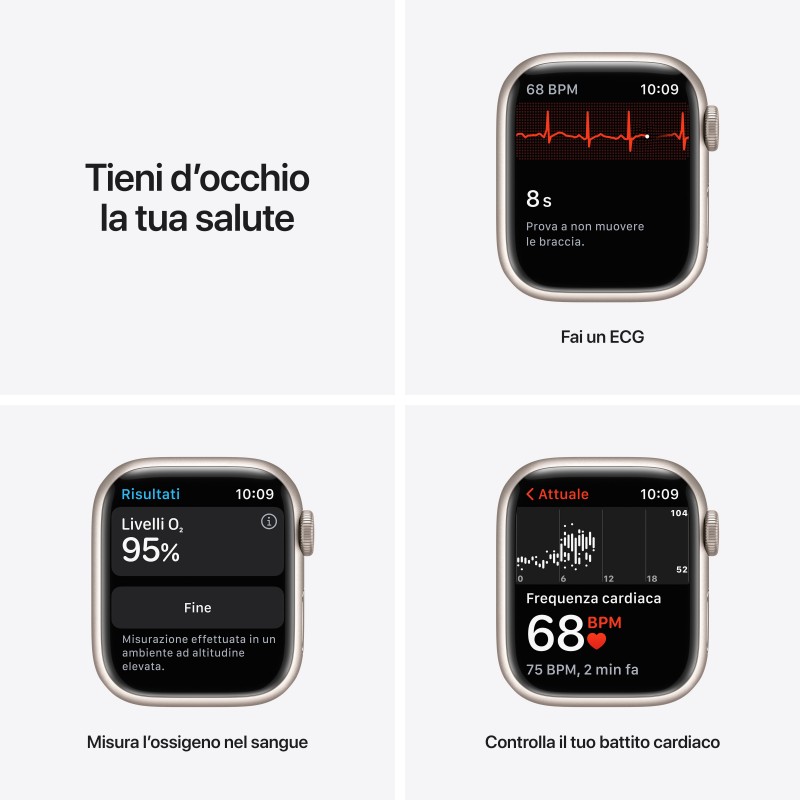 Apple Watch Nike Series 7 41 mm OLED 4G Beige GPS (satellite)