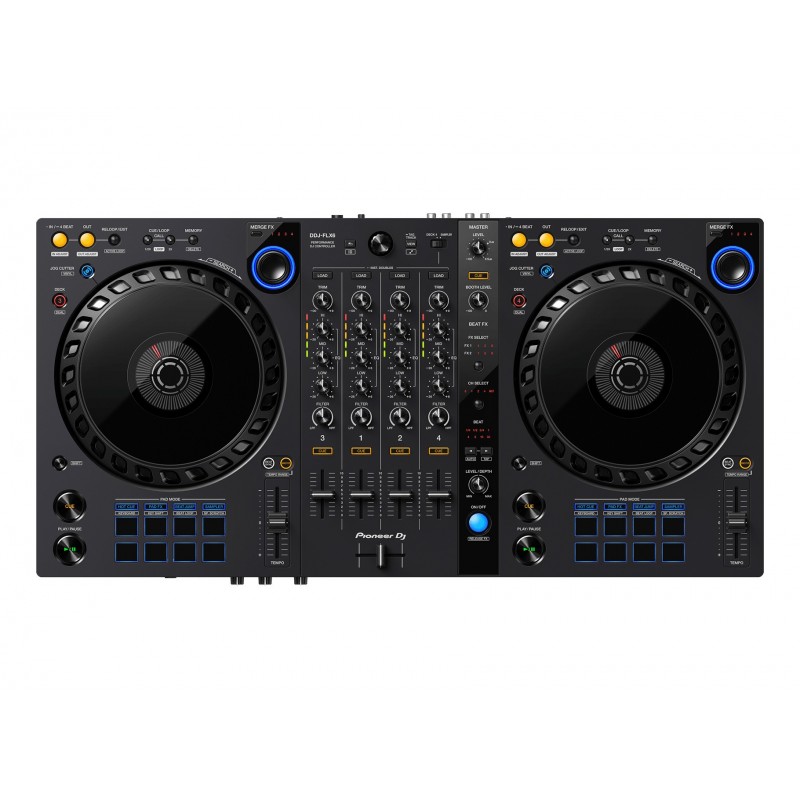 Pioneer DDJ-FLX6 DJ controller Magnetic tape scratcher 4 channels Black