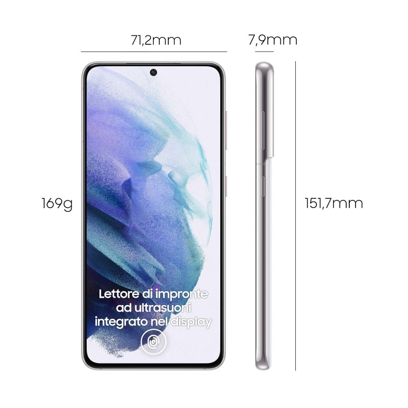 Samsung Galaxy S21 5G SM-G991B 15.8 cm (6.2") Dual SIM Android 11 USB Type-C 8 GB 128 GB 4000 mAh White