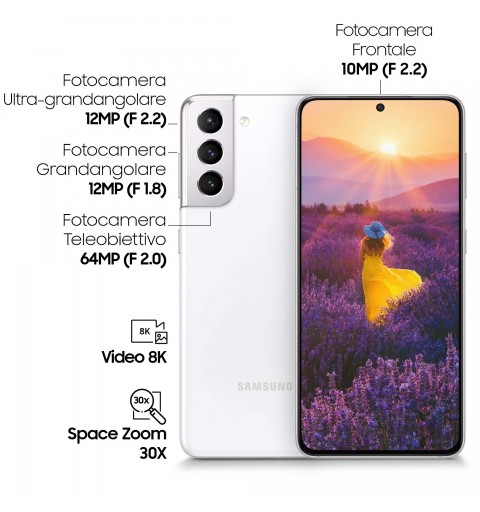 Samsung Galaxy S21 5G SM-G991B 15.8 cm (6.2") Dual SIM Android 11 USB Type-C 8 GB 128 GB 4000 mAh White