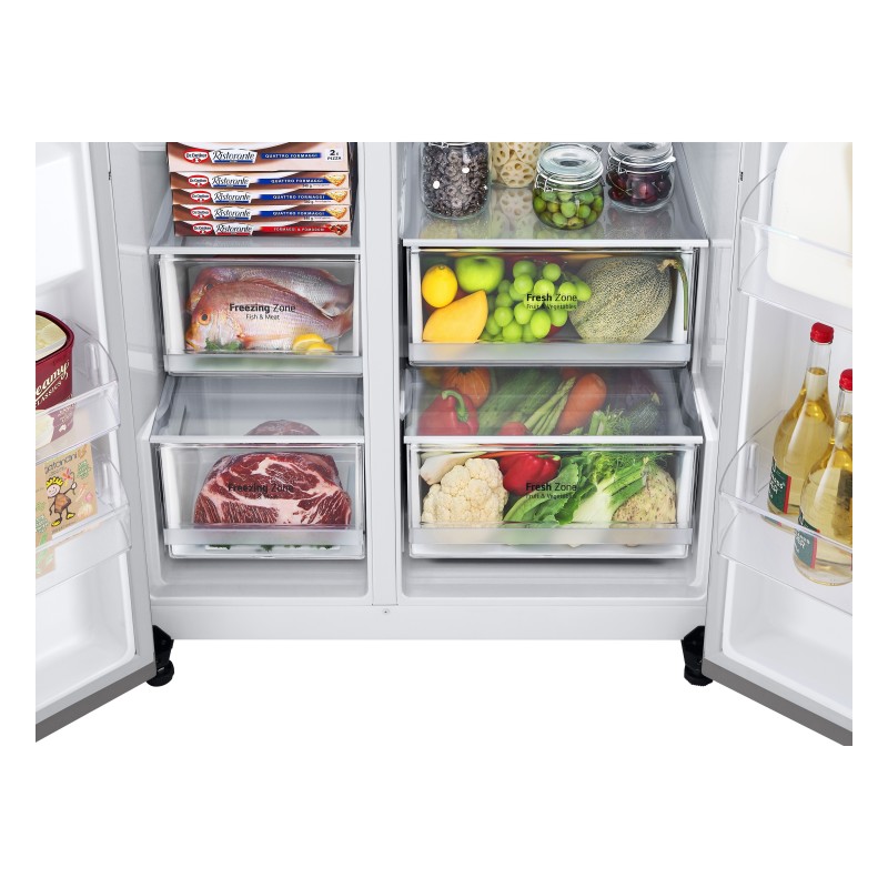 LG SIGNATURE GSBV70DSTM side-by-side refrigerator Freestanding 655 L F Stainless steel