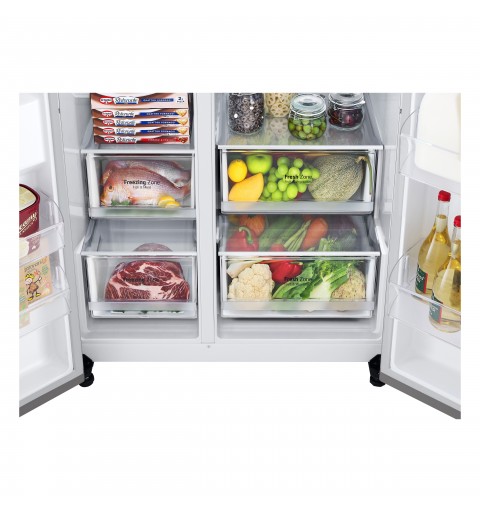 LG SIGNATURE GSBV70DSTM side-by-side refrigerator Freestanding 655 L F Stainless steel