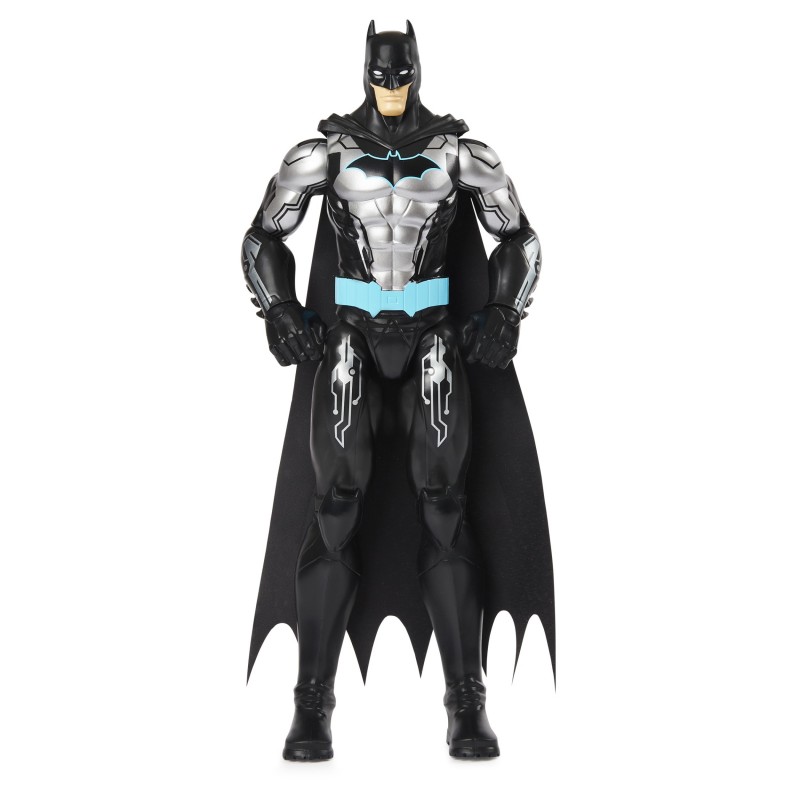 DC Comics BATMAN - BATMAN FIGURA 30 CM BAT TECH - - Muñeco Batman 30 cm Articulado con Traje Negro Azul - 6060346 - Juguete