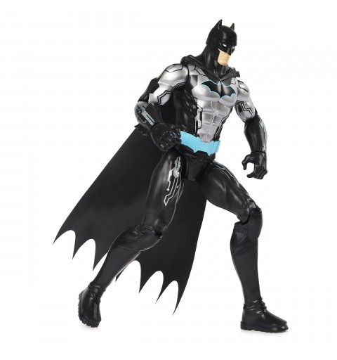 DC Comics Batman 12-inch Bat-Tech Action Figure (Black Blue Suit), Kids Toys for Boys Aged 3 and up