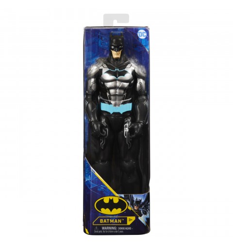 DC Comics Batman 12-inch Bat-Tech Action Figure (Black Blue Suit), Kids Toys for Boys Aged 3 and up