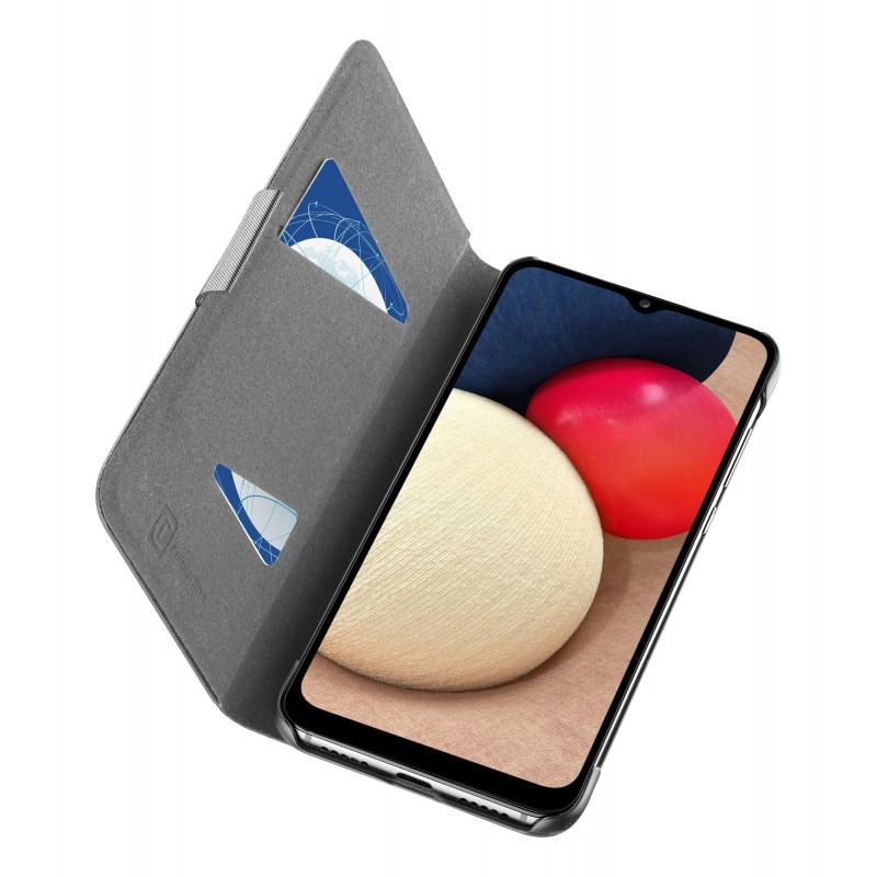 Cellularline Book - Galaxy A02s La protezione essenziale con chiusura di sicurezza magnetica Nero