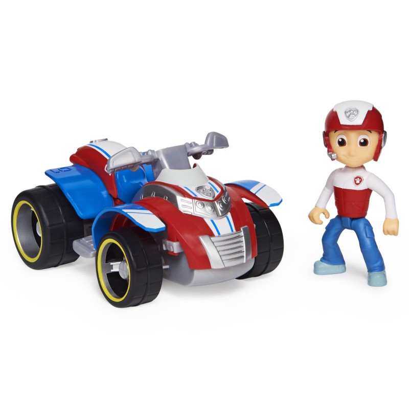 PAW Patrol LA PAT' PATROUILLE - VÉHICULE + FIGURINE RYDER - Véhicule de 15 cm Avec 1 Figurine À Collectionner Pat' Patrouille -