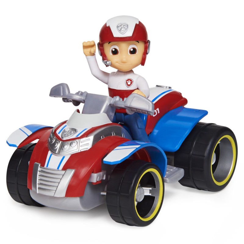 PAW Patrol LA PAT' PATROUILLE - VÉHICULE + FIGURINE RYDER - Véhicule de 15 cm Avec 1 Figurine À Collectionner Pat' Patrouille -