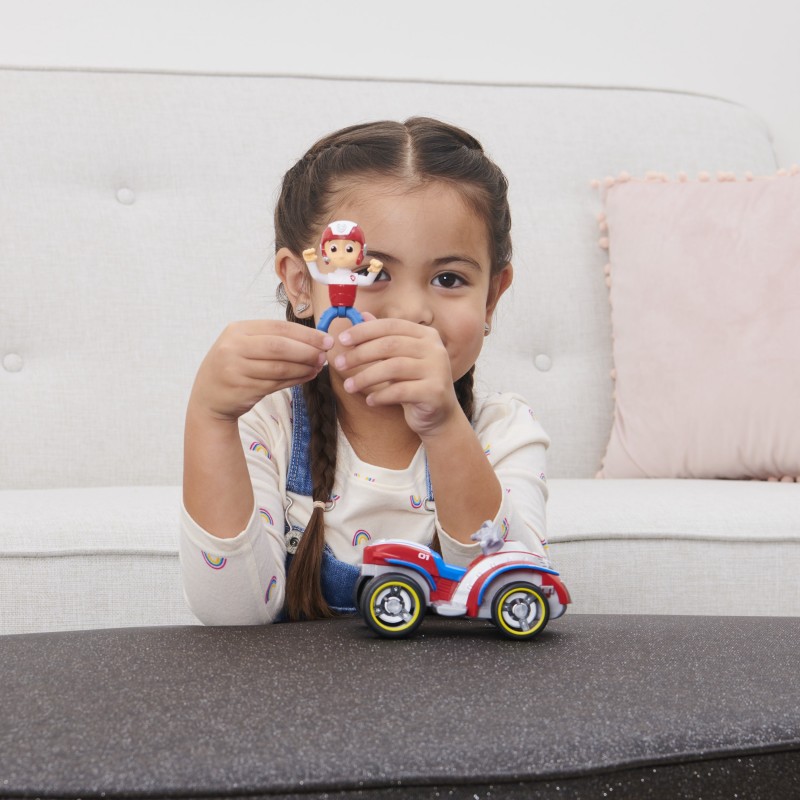 PAW Patrol LA PAT' PATROUILLE - VÉHICULE + FIGURINE RYDER - Véhicule de 15 cm Avec 1 Figurine À Collectionner Pat' Patrouille -