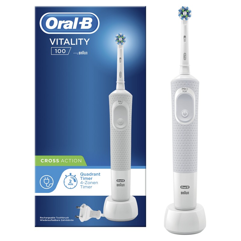 Oral-B Vitality 100 Spazzolino Elettrico Bianco Braun