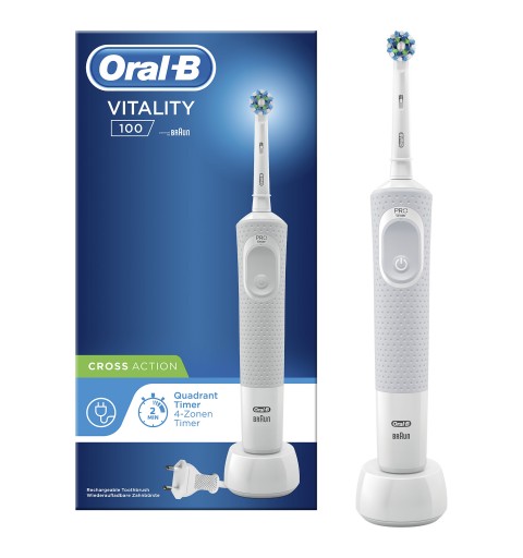 Oral-B Vitality 100 CrossAction Adult Rotating-oscillating toothbrush White