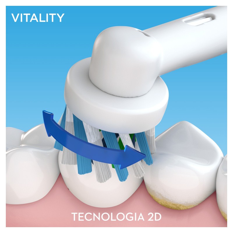 Oral-B Vitality 100 CrossAction Erwachsener Rotierende-vibrierende Zahnbürste Weiß