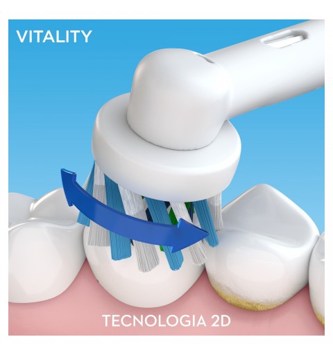 Oral-B Vitality 100 CrossAction Erwachsener Rotierende-vibrierende Zahnbürste Weiß