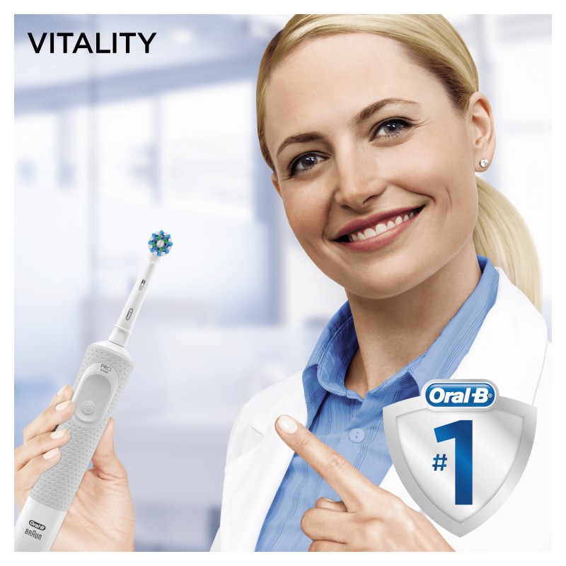 Oral-B Vitality 100 CrossAction Adulte Brosse à dents rotative oscillante Blanc