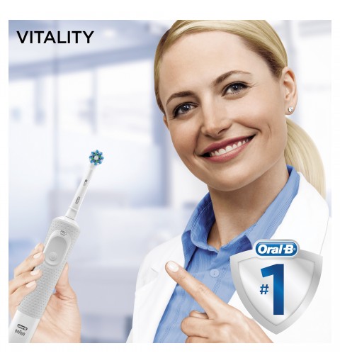 Oral-B Vitality 100 CrossAction Adulte Brosse à dents rotative oscillante Blanc