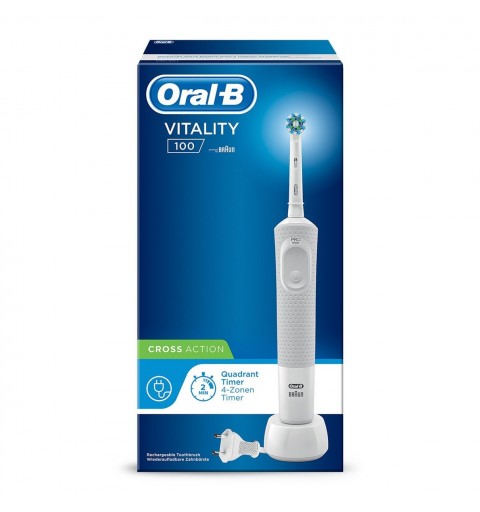 Oral-B Vitality 100 Spazzolino Elettrico Bianco Braun