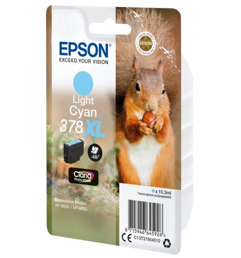 Epson Squirrel Singlepack Light Cyan 378XL Claria Photo HD Ink