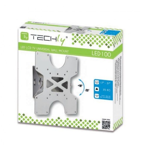 Techly 17-37" Wall Bracket for LED LCD TV Tilt Black" ICA-LCD 113-BK