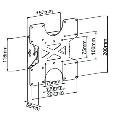 Techly 17-37" Wall Bracket for LED LCD TV Tilt Black" ICA-LCD 113-BK