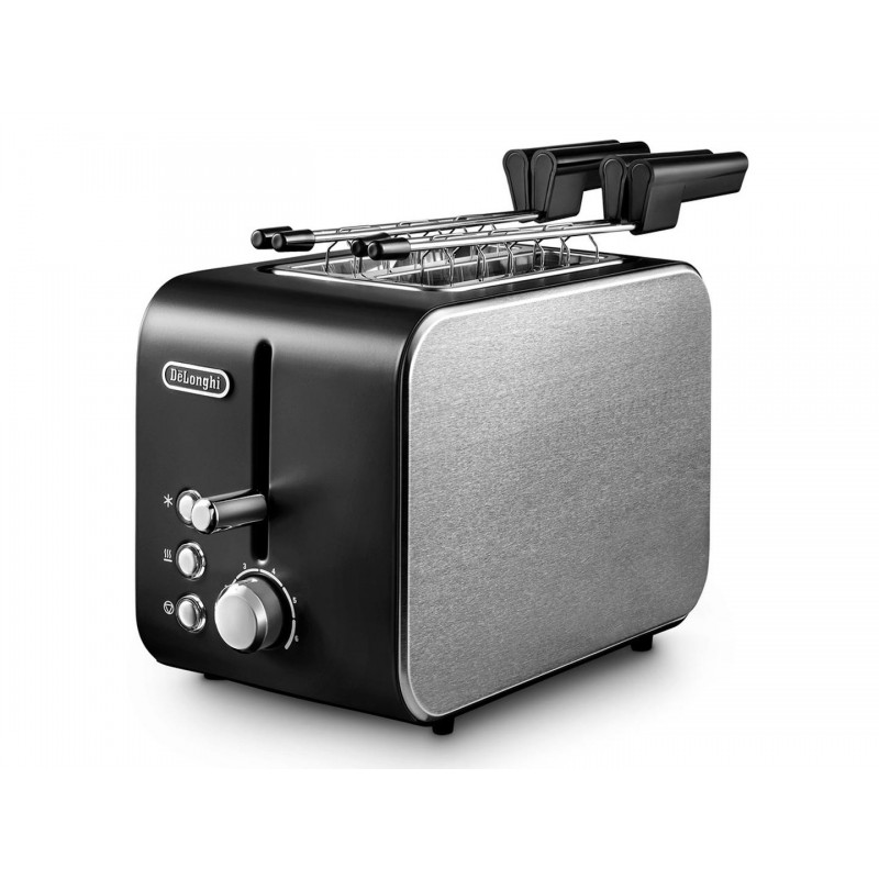 De’Longhi CTX 2203.BK Toaster 2 Scheibe(n) 550 W Schwarz, Silber