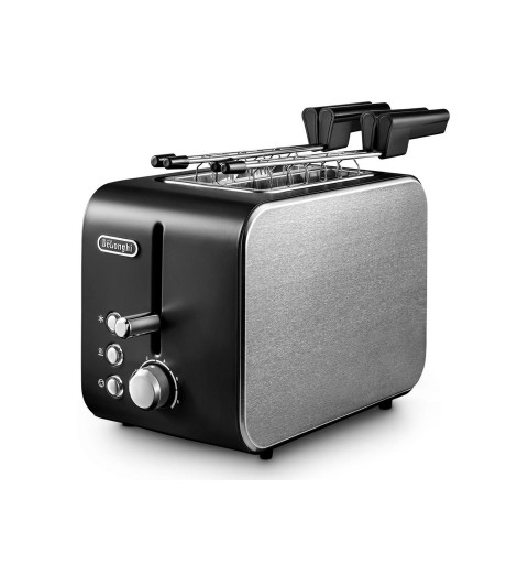 De’Longhi CTX 2203.BK Toaster 2 Scheibe(n) 550 W Schwarz, Silber