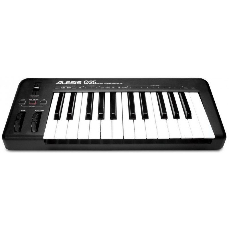 Alesis Q25 teclado MIDI 25 llaves USB Negro