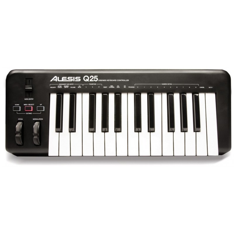 Alesis Q25 MIDI-Tastatur 25 Schlüssel USB Schwarz