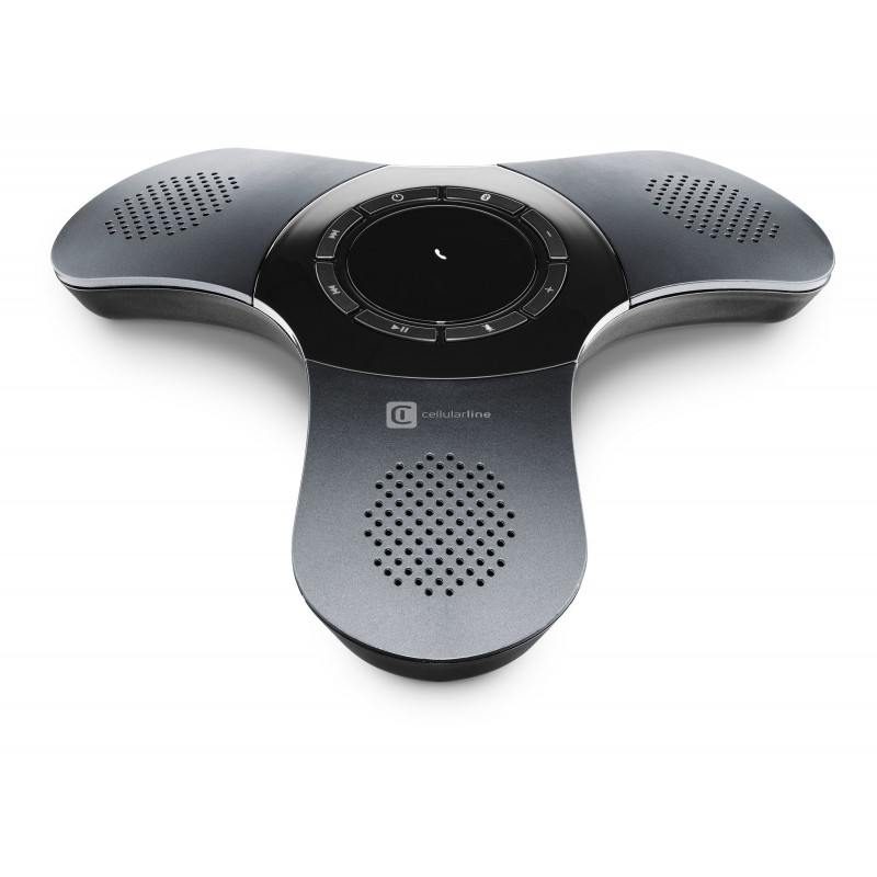 Cellularline Ufo Conference Speaker Bluetooth Vivavoce con 2 altoparlanti e talk time di 5 ore Nero