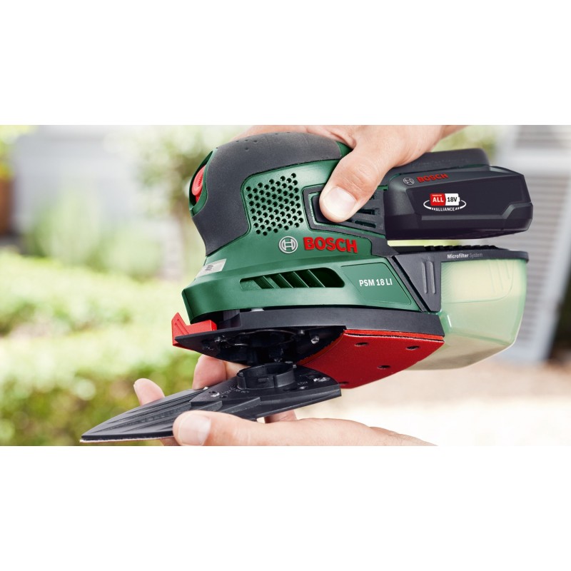 Bosch PSM 18 LI Multischleifer 22000 RPM Grün