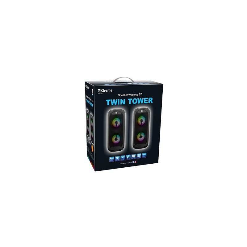 Xtreme Twin Tower 1-way Black Wireless 10 W