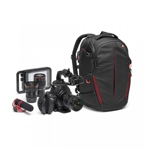 Manfrotto Pro Light sac à dos Noir Rouge Tissu, Nylon, Synthétique