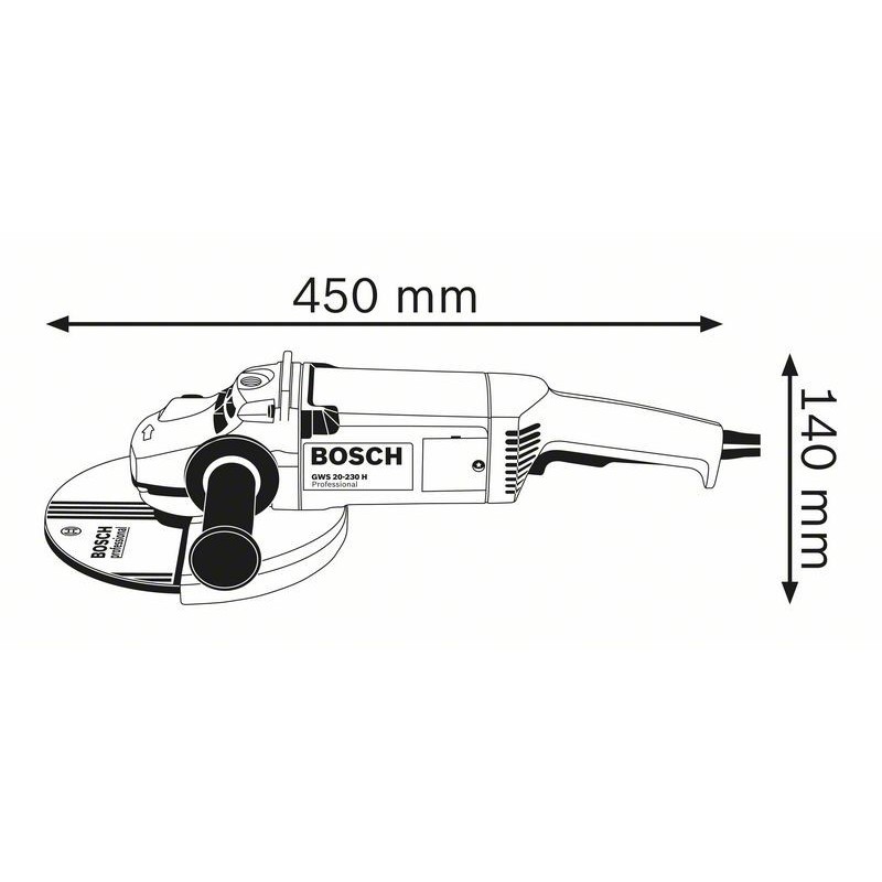 Bosch GWS 20-230 H Professional amoladora angular 23 cm 6600 RPM 2000 W 5,1 kg