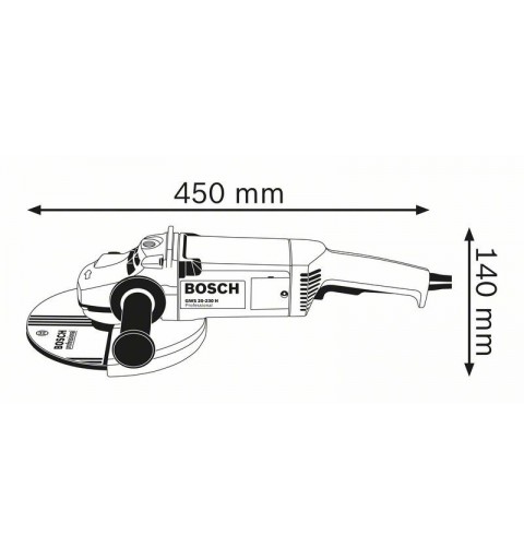 Bosch GWS 20-230 H Professional meuleuse d'angle 23 cm 6600 tr min 2000 W 5,1 kg