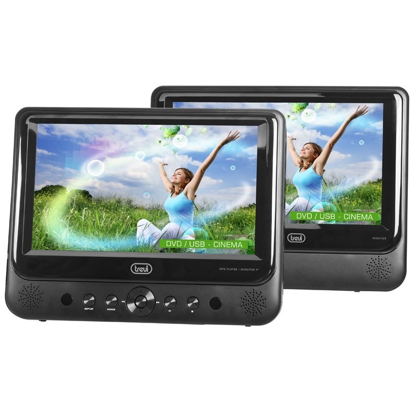 Trevi TW 7005 Tragbarer DVD-Player Wand-montiert 22,9 cm (9 Zoll) Schwarz