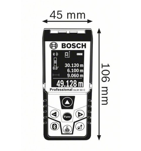 Bosch 0 601 072 C00 misuratore di distanza Distanziometro laser Nero, Blu 50 m